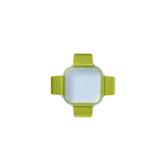 Glasslock square replacement lid, green hinged clips over clear window