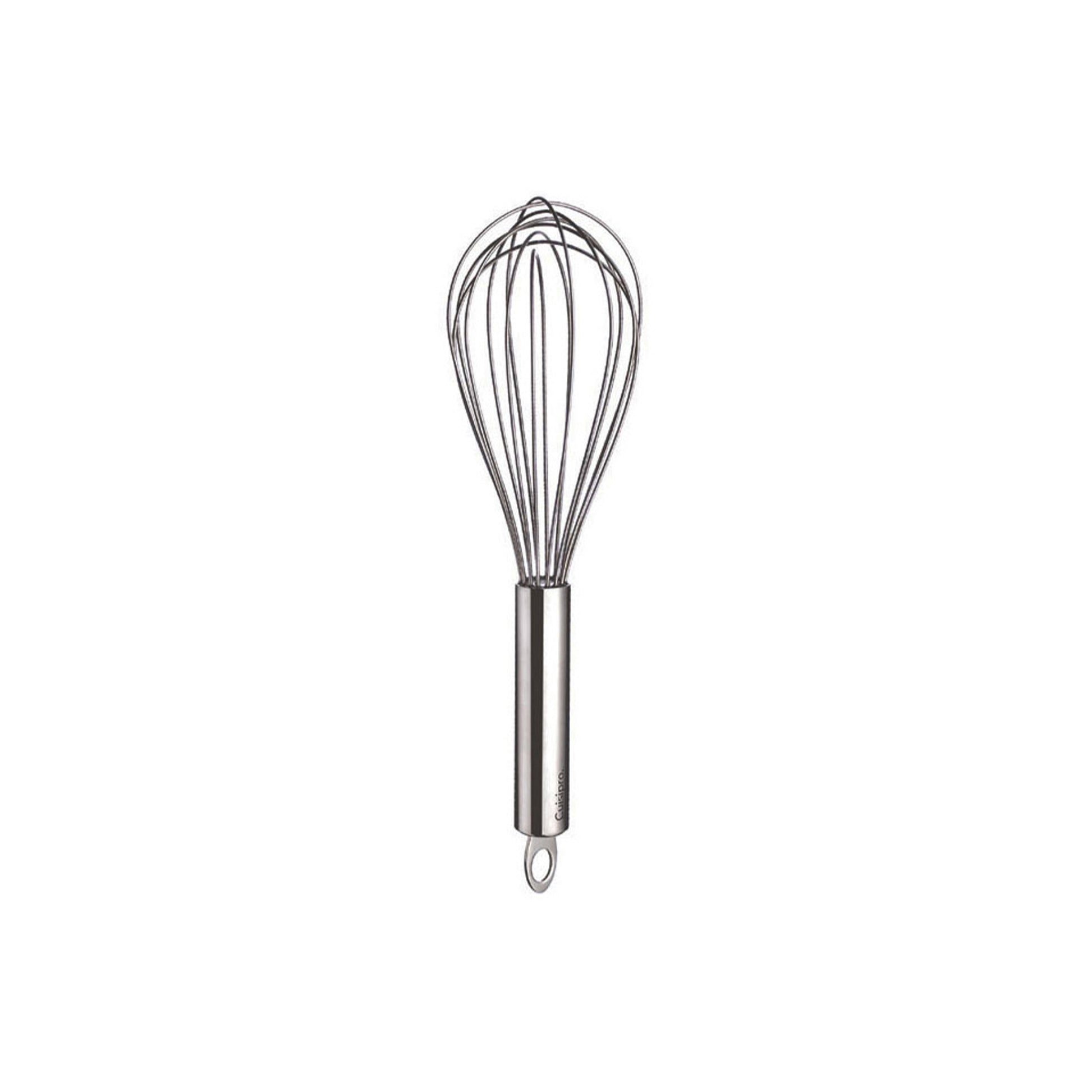 Stainless steel balloon whisk with wire loops and short handle