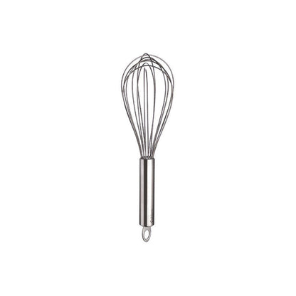 Stainless steel balloon whisk with wire loops and short handle