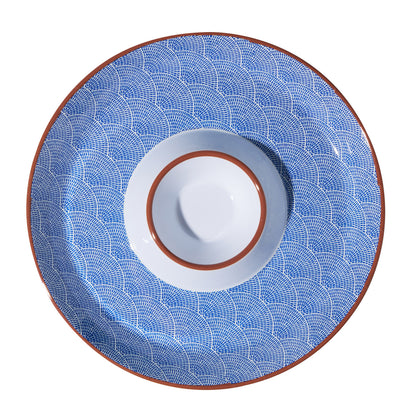 Round Sharing Plate with sauce bowl