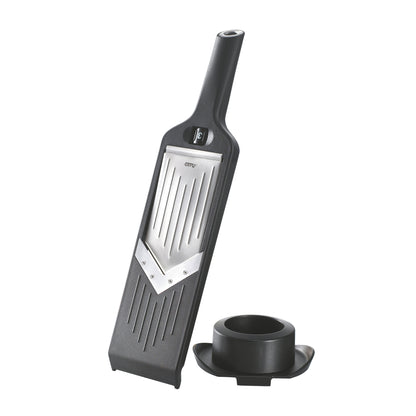 VIOLI V-slicer handheld vegetable slicer with stand, dark gray.