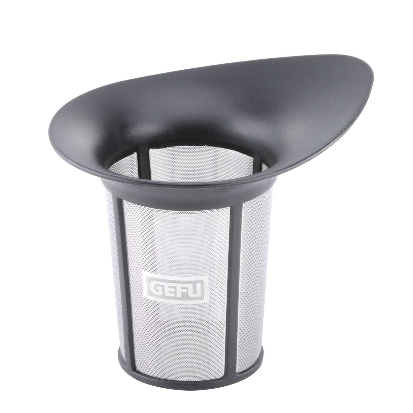 ARMONIA tea filter with fine mesh basket and wide spout-style cap