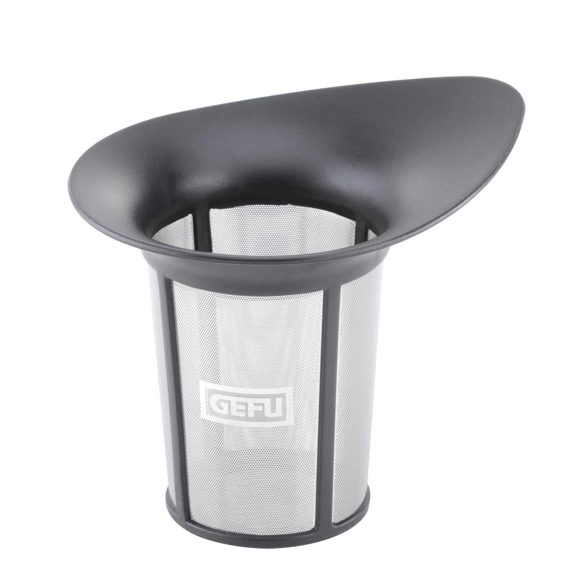 ARMONIA tea filter with fine mesh basket and wide spout-style cap