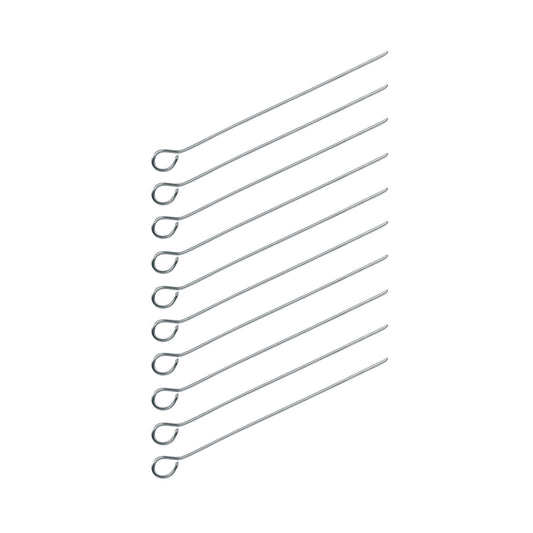 Meat roll skewers set of 7 stainless steel skewers with loop handles