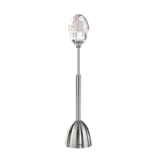 OVO egg cracker and salt shaker with clear cap and stainless steel handle