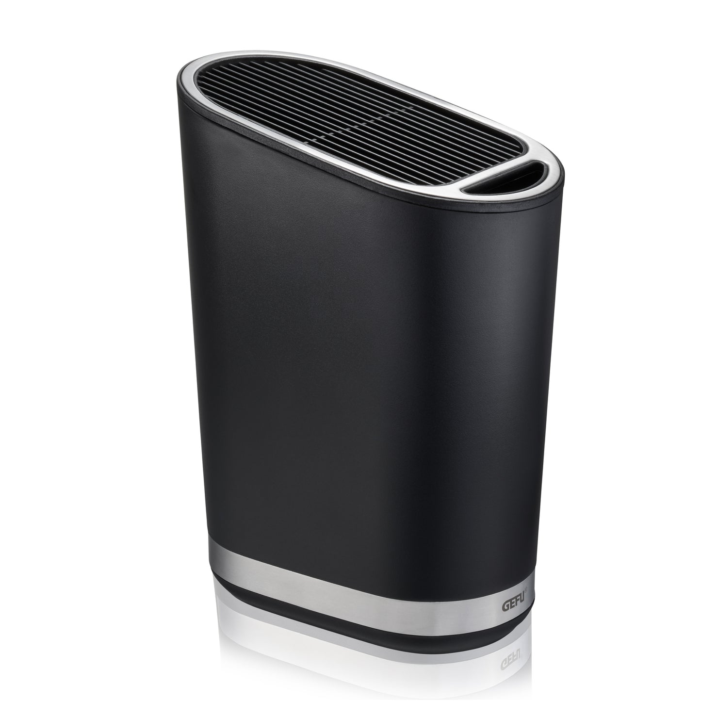 SMARTLINE knife block with black outer shell and slotted top for knives