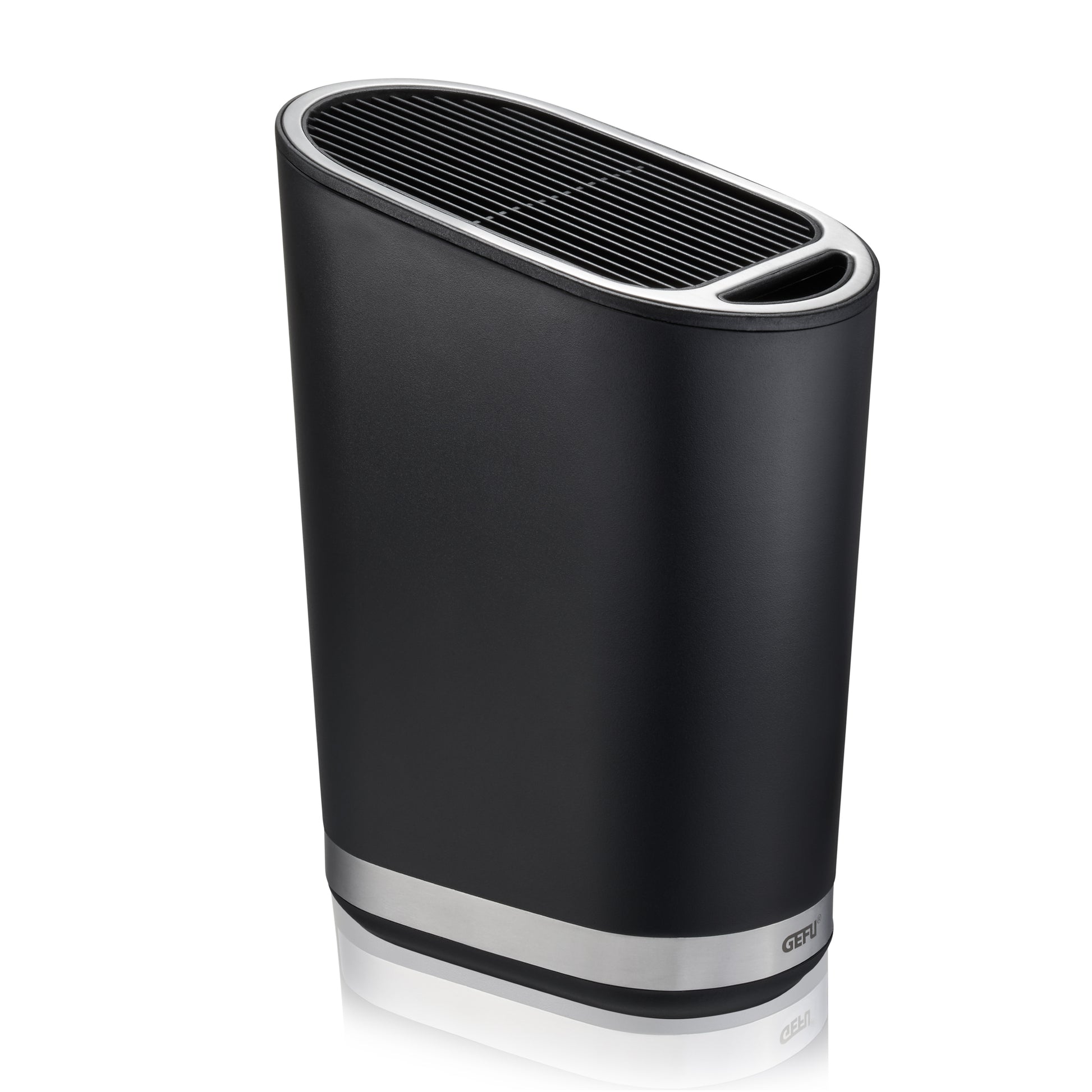 SMARTLINE knife block with black outer shell and slotted top for knives
