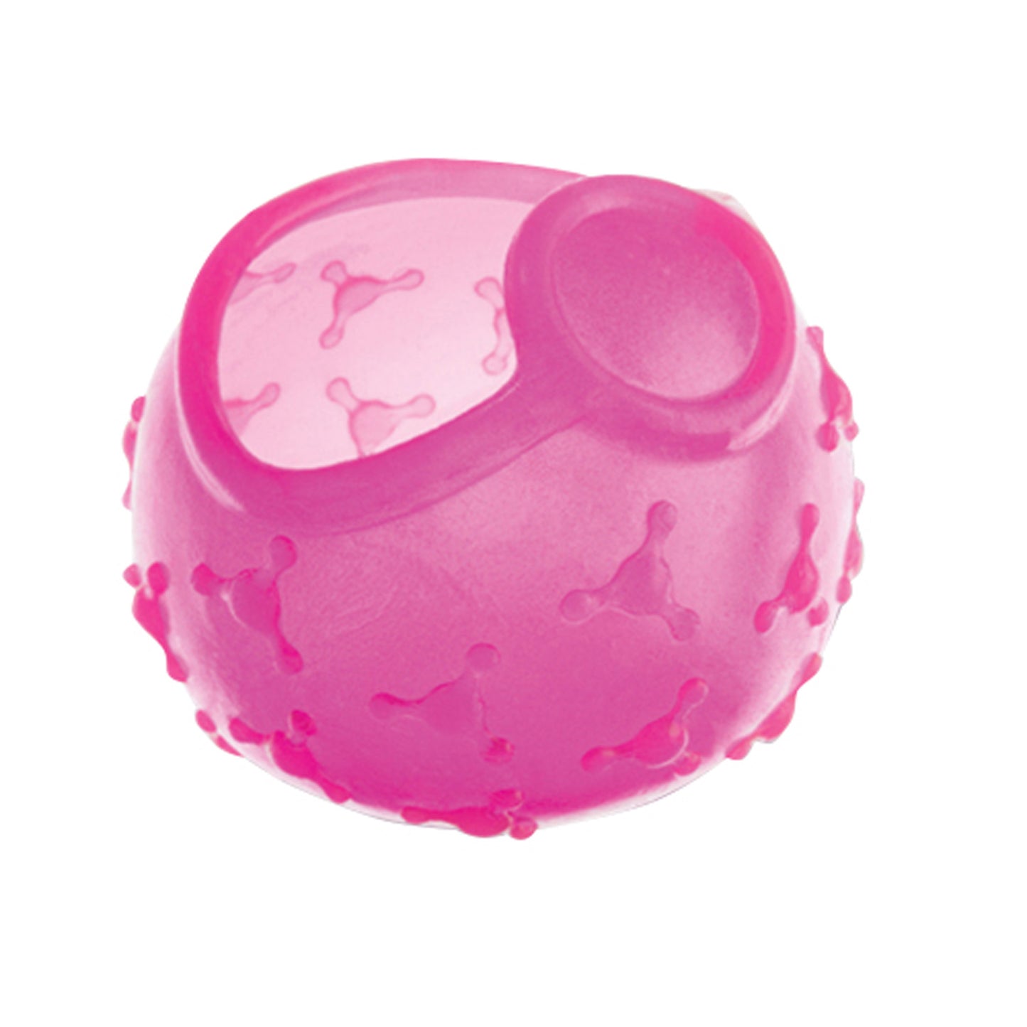 Small pet bowl cover, pink with paw-print pattern and round rim