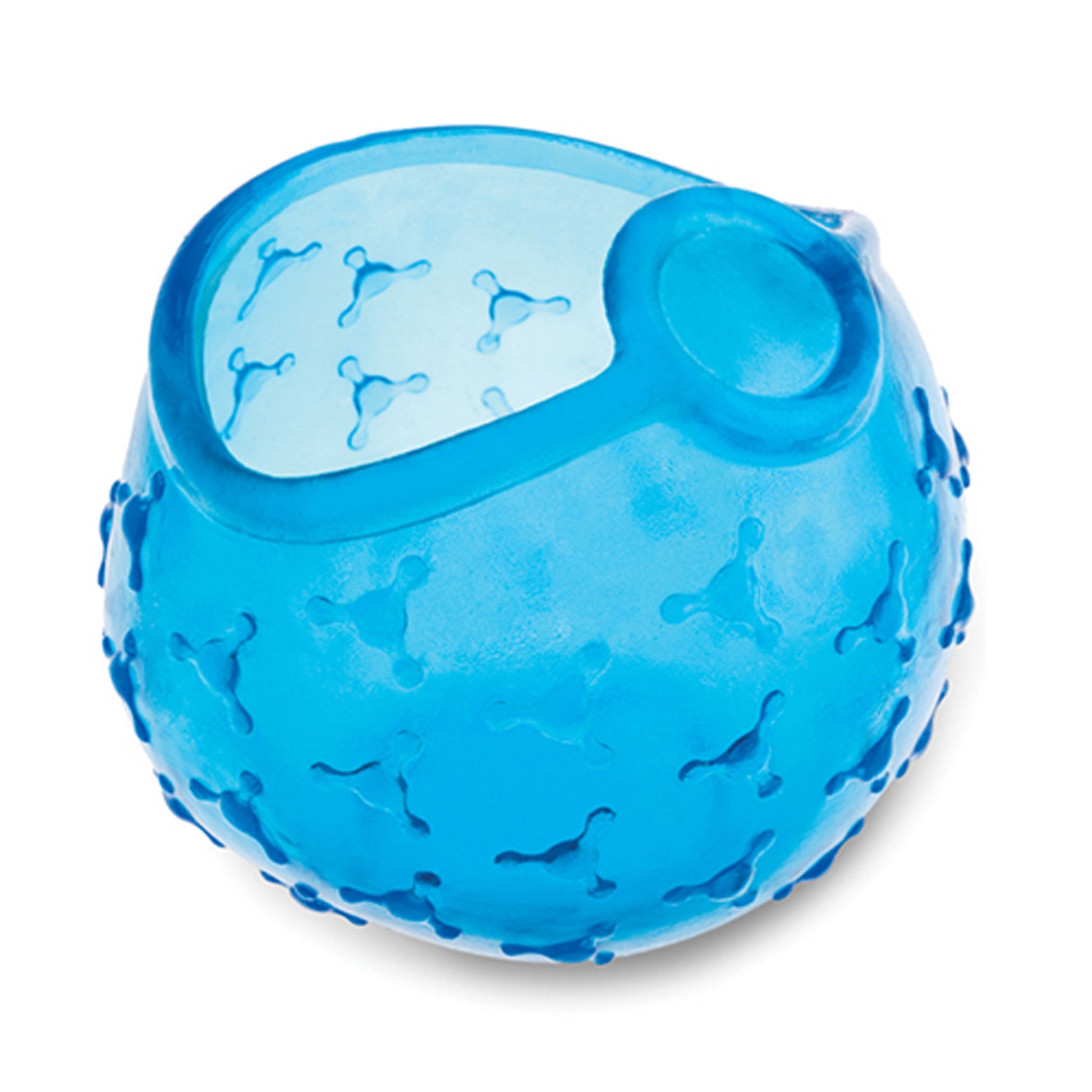 Large CoverBlubber: blue spherical cover with patterned surface and rounded latch