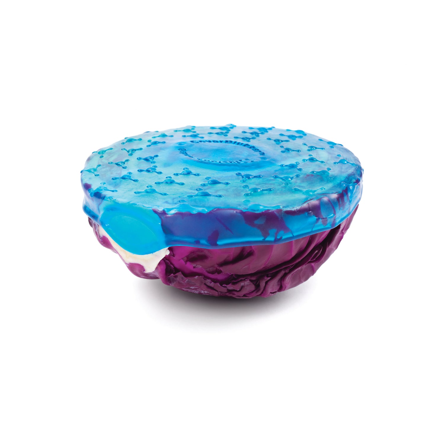 Large CoverBlubber: blue lid with purple base, round shape, textured top
