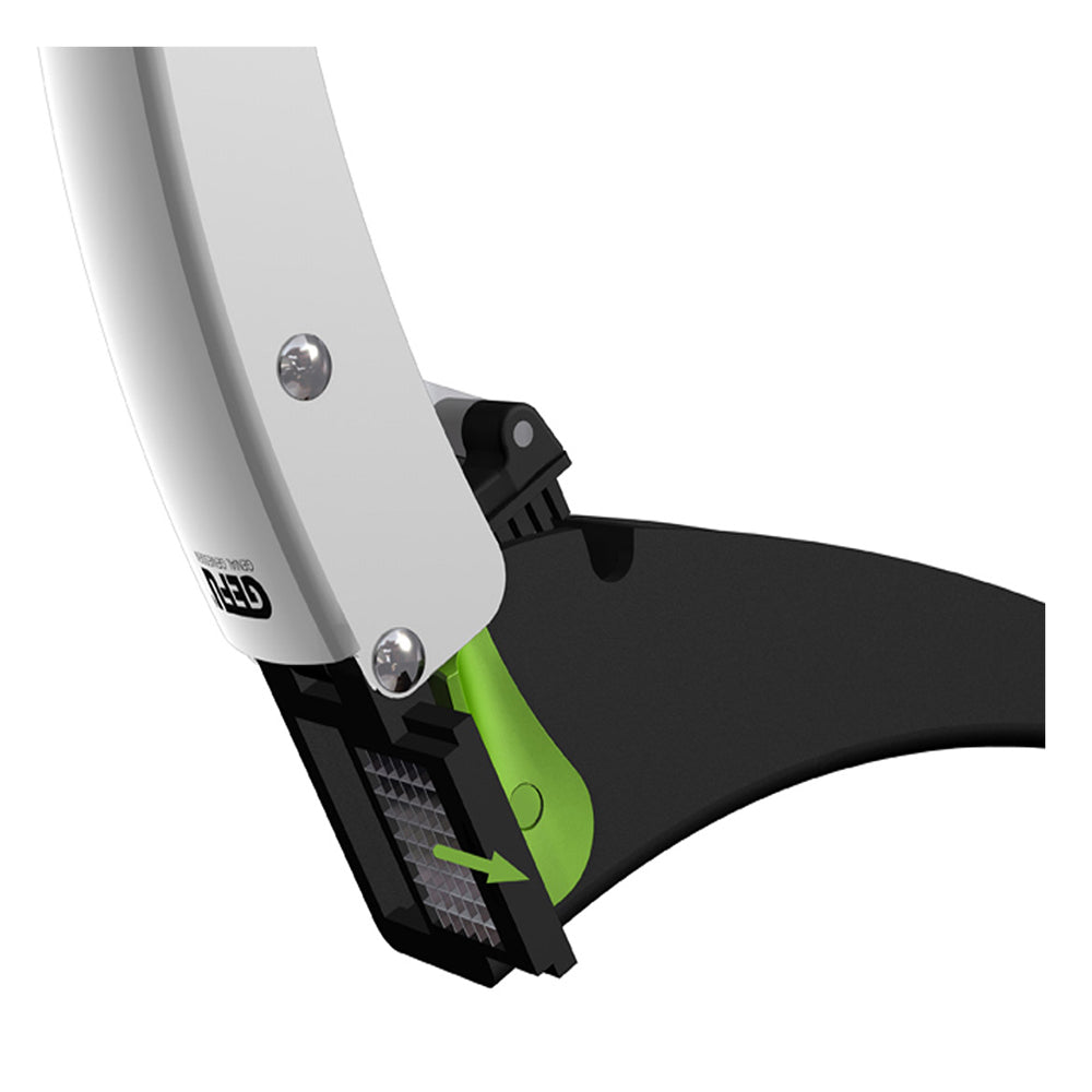 Handheld garlic cutter mechanism with blade grid and angled press