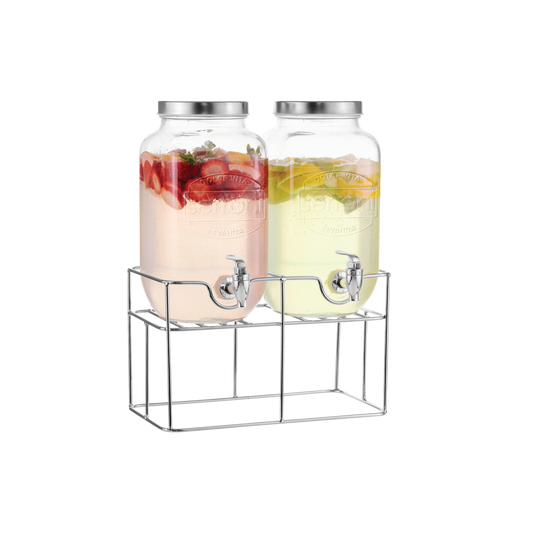 Valencia Double Beverage Dispenser with Stand