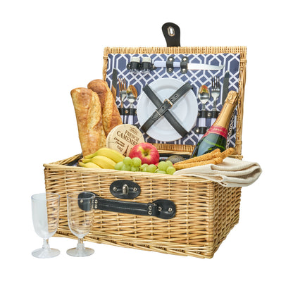 2 Person Wicker Picnic Basket