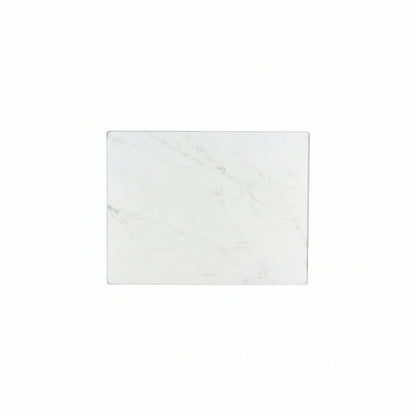 White marble-patterned tile on a white background