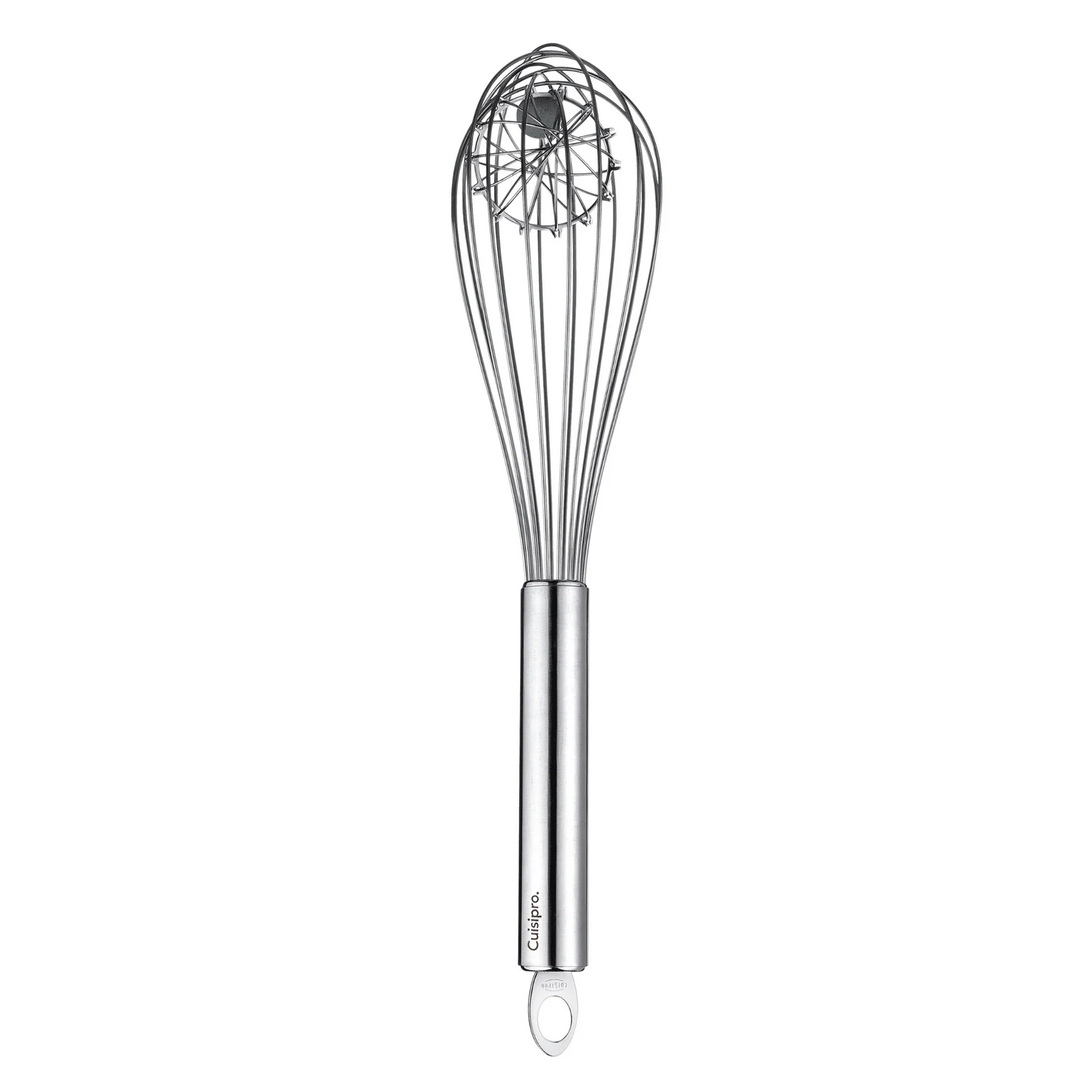 Stainless wire whisk with wire ball head and smooth handle