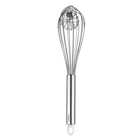 Stainless wire whisk with wire ball head and smooth handle