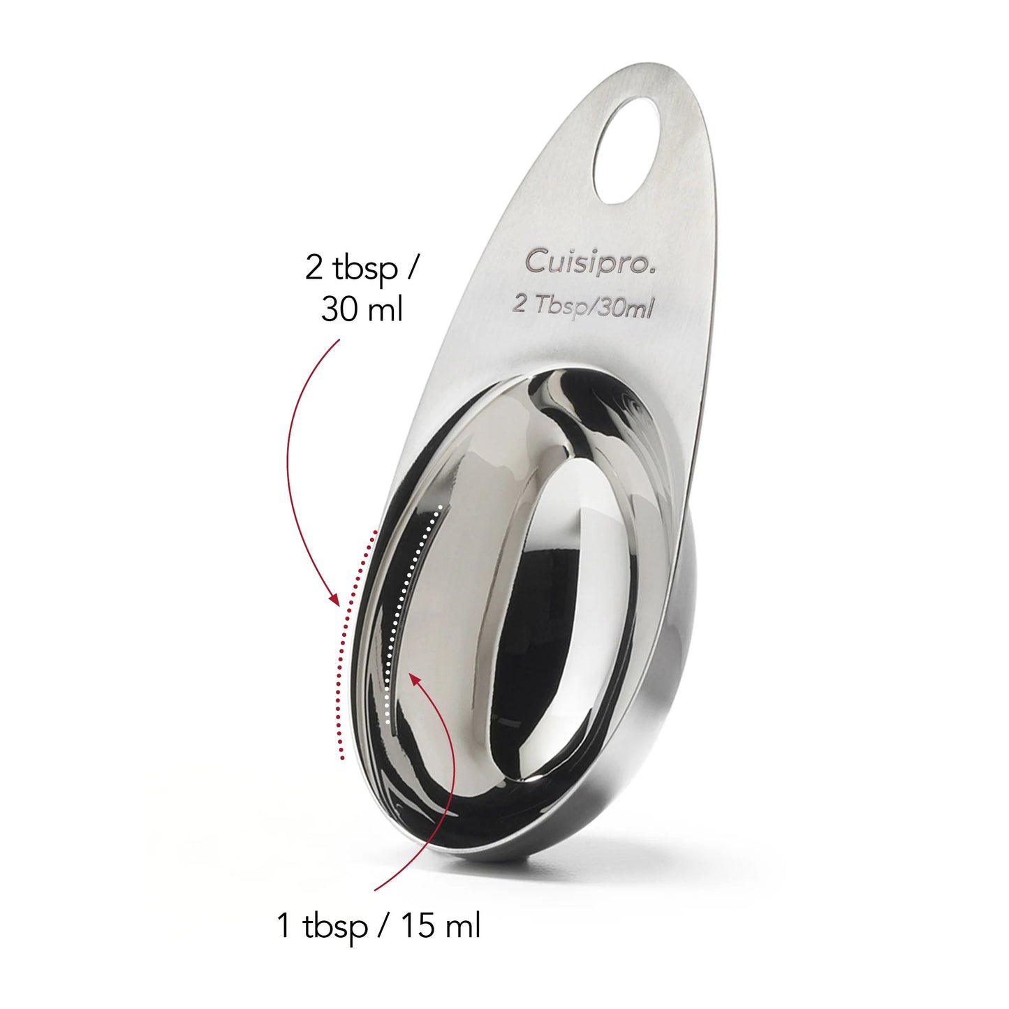 Cuisipro double-measure coffee scoop: 2 Tbsp/30 ml and 1 Tbsp/15 ml