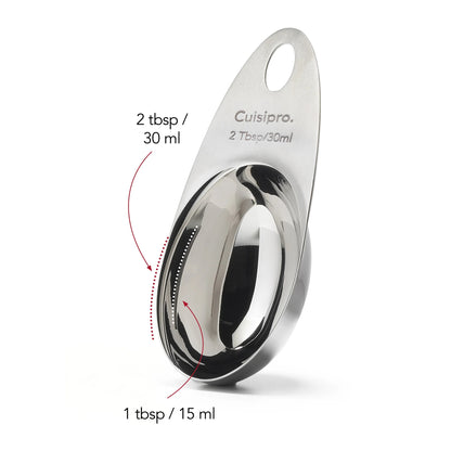 Cuisipro double-measure coffee scoop: 2 Tbsp/30 ml and 1 Tbsp/15 ml