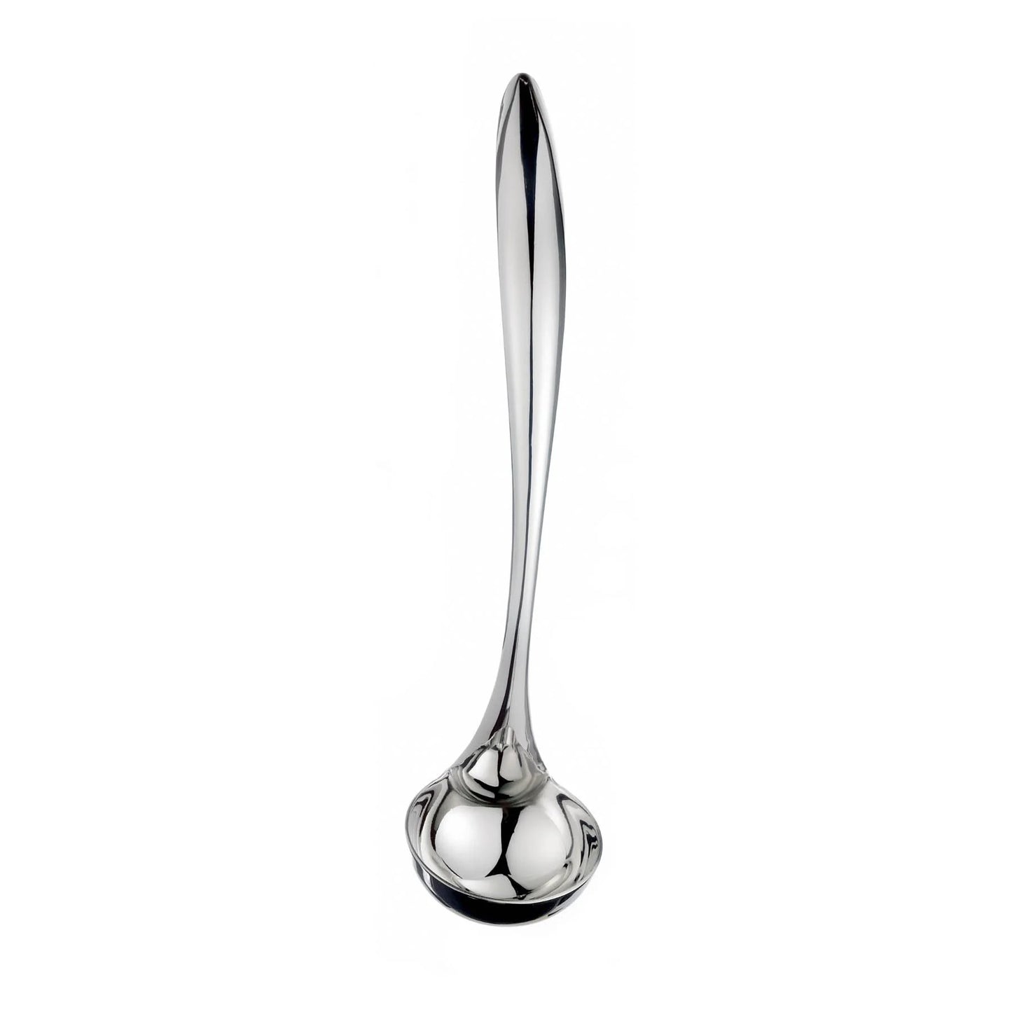 Tempo mini ladle, polished stainless-steel spoon with round bowl and long handle